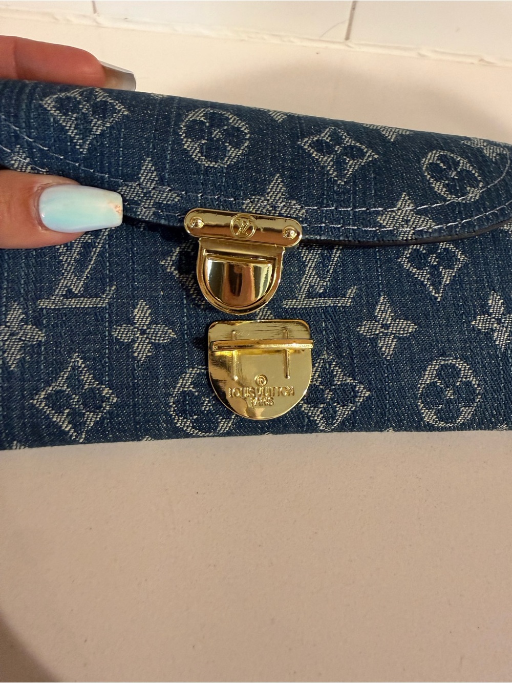 Denim Monogram Wallet - Picture 3 of 5